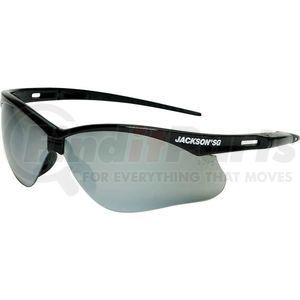 50006 by SELLSTROM - Jackson Safety SG Safety Glasses Black Frame Smoke Mirror Lens Anti-Scratch