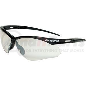 50004 by SELLSTROM - Jackson Safety SG Safety Glasses Black Frame Indoor-Outdoor Mirror Anti-Scratch