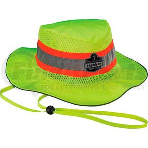 12590 by ERGODYNE - Ergodyne Chill-Its&#174; Evap. Class Headwear Hi-Vis Ranger Hat w/ Built-In Cooling Towel, Lime, S/M