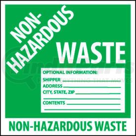 HW5W by NATIONAL MARKER COMPANY - Hazardous Waste Vinyl Labels - Non-Hazardous Waste