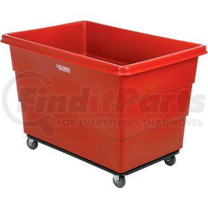 800316RD by GLOBAL INDUSTRIAL - Global Industrial&#8482; Plastic Bulk Box Truck, 20 Bushel, Steel chassis Base Red