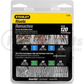 R120 by STANLEY - Stanley R120 Rivet Pack Assortment, 120 Pack