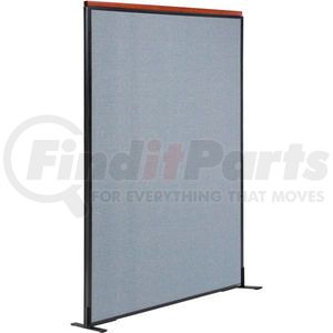 Global Industrial 694846FBL Interion® Deluxe Freestanding Office Partition Panel, 48-1/4"W x 73-1/2"H, Blue