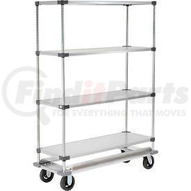 241995 by GLOBAL INDUSTRIAL - Nexel&#174; Galvanized Shelf Truck with Dolly Base 36x24x70 1600 Pound Capacity