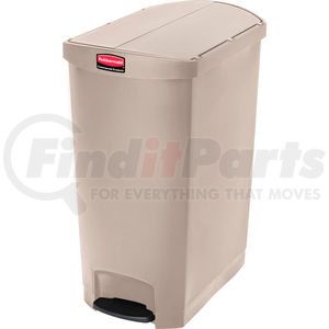 1883553 by RUBBERMAID - Rubbermaid&#174; Slim Jim&#174; 1883553 Plastic Step On Container, End Step 24 Gallon - Beige