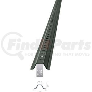 054-00014 by TAPCO - U-Channel Sign Post, 8'L, 1.12 lbs./ft., Green Post, Holes 30" Down Post