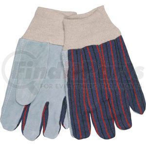 1040 by MCR SAFETY - Memphis&#174; Clute Pattern Leather Palm Gloves with Knit Wrist, Size L, 1 Dozen