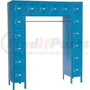 238235BL by GLOBAL INDUSTRIAL - Global Industrial™ Paramount® 16 Person Locker, 12"Wx18"Dx12"H, Blue, Partially Assembled