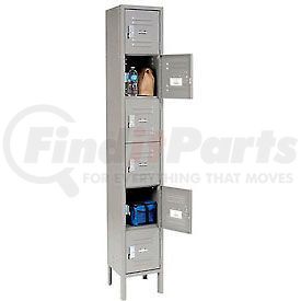 652971GY by GLOBAL INDUSTRIAL - Global Industrial&#153; Infinity&#174; Six Tier 6 Door Locker, 12"Wx15"Dx12"H, Gray, Assembled