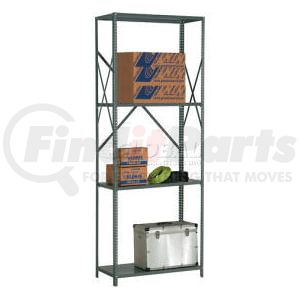 234381A by GLOBAL INDUSTRIAL - Global Industrial&#8482; Steel Shelving 20 Ga 48"Wx12"Dx97"H Open Clip Style 4 Shelf