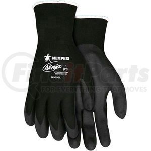 N9699L by MCR SAFETY - MCR Safety N9699L Ninja® HPT PVC Coated Nylon Gloves, 15 Gauge, Large, Black