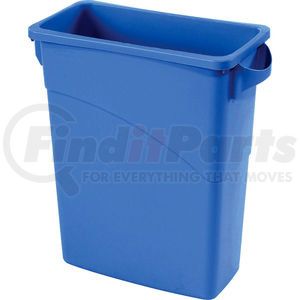 1971257 by RUBBERMAID - Rubbermaid&#174; Recycling Can, 16 Gallon, Blue