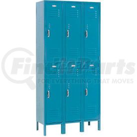 652177BL by GLOBAL INDUSTRIAL - Global Industrial&#153; Paramount&#174; Double Tier 6 Door Locker, 12"Wx15"Dx36"H, Blue, Assembled