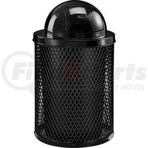 261948BK by GLOBAL INDUSTRIAL - Global Industrial&#153; Outdoor Steel Diamond Trash Can With Dome Lid, 36 Gallon, Black