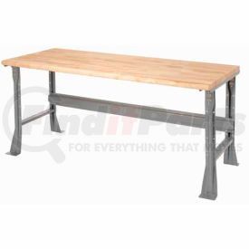 183980 by GLOBAL INDUSTRIAL - Global Industrial&#153; 72 x 36 x 34 Fixed Height Workbench Flared Leg - Maple Safety Edge - Gray