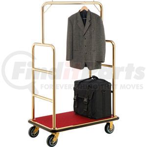 985116GD by GLOBAL INDUSTRIAL - Global Industrial&#153; Bellman Cart With Straight Uprights, 6" Casters, Gold Stainless Steel