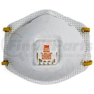 7000002056 by 3M - 3M™ 8511 N95 Disposable Respirator w/ Exhalation Valve, 10/Box