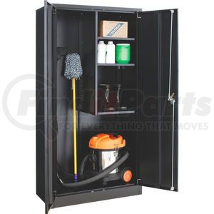 269903BK by GLOBAL INDUSTRIAL - Global Industrial&#8482; Janitorial Cabinet Assembled 36x18x72 Black