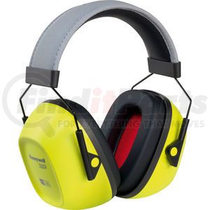 1035110-VS by NORTH SAFETY - Honeywell VeriShield&#153; 1035110-VS 100 Passive Earmuffs, Over The Head, Hi-Viz Yellow, NRR 30