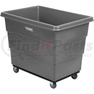 800315GY by GLOBAL INDUSTRIAL - Global Industrial&#8482; Plastic Bulk Box Truck, 16 Bushel, Steel Chassis Base Gray