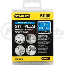 TRA705-5C by STANLEY - Stanley TRA705-5C Heavy-Duty Narrow Crown Staples 5/16", 5,000 Pack