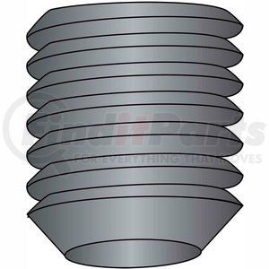101562 by BRIGHTON-BEST - Socket Set Screw - 1/2-13 x 3/8" - Cup Point - Steel Alloy - Blk Oxide - UNC - 100 Pk - BBI 101562