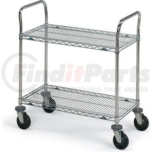 5433200 by METRO - Metro® SUPER ERECTA® Stainless Steel Wire Utility Carts - 72" Wx24" D Shelf