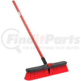 804 by LIBMAN COMPANY - Libman Commercial Push Broom With Resin Block - 18" - Medium-Duty Bristles - 804