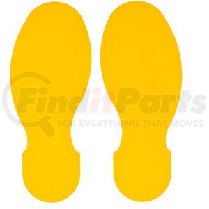 104409 by BRADY - Brady&#174; 104409 ToughStripe Floor Footprints, 3-1/2" W, 10/Pack, Yellow