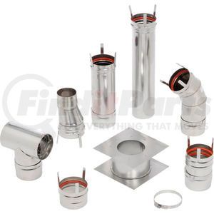 F102860 by ENERCO - HeatStar 4" Horizontal Stainless Steel Vent Kit F102860 Category III Venting