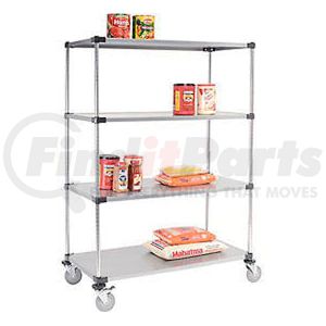 489052B by GLOBAL INDUSTRIAL - Nexel&#174; Galvanized Shelf Truck 36x18x80 1200 Pound Capacity With Brakes