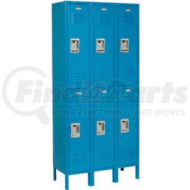 968267BL by GLOBAL INDUSTRIAL - Global Industrial&#153; Infinity&#174; Double Tier 6 Door Locker, 12"Wx15"Dx36"H, Blue, Assembled