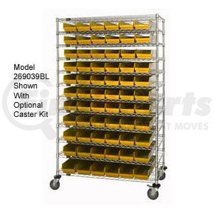 184841YL by GLOBAL INDUSTRIAL - Global Industrial&#153; Chrome Wire Shelving with 176 4"H Plastic Shelf Bins Yellow, 72x24x74