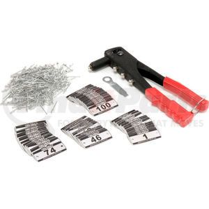 652095 by GLOBAL INDUSTRIAL - Global Industrial&#153; Locker Number Plate Kit - Pkg Of 100 Numbered 1-100 - Rivet Gun