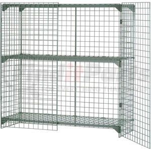 184085 by GLOBAL INDUSTRIAL - Global Industrial&#153; Wire Mesh Security Cage Locker, 36"Wx24"Dx60"H, Gray, Unassembled