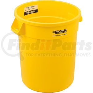 240458YL by GLOBAL INDUSTRIAL - Global Industrial&#153; Plastic Trash Can - 20 Gallon Yellow
