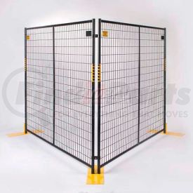 RF10005B-08 by JEWETT CAMERON COMPANIES - Perimeter Patrol&#153; Welded Wire Black Powder Coat Fence - 7'6"Wx6'H 8 Panel Kit