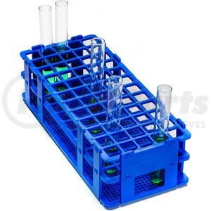 187470001 by BEL-ART PRODUCTS, INC. - Bel-Art No-Wire&#153; PP Test Tube Rack 187470001, For 13-16mm Tubes, 60 Places, Blue, 1/PK