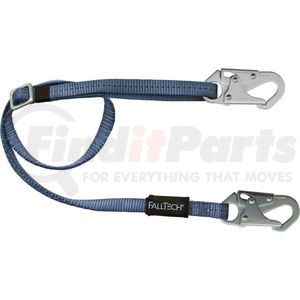 8209 by FALLTECH - FallTech® 8209 4' to 6' Restraint Lanyard, Adjustable Single Leg, with 2 Snap Hooks