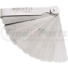 J00MM15 by PROTO - Proto J00MM15 15 Blade Metric Feeler Gauge Set, 1/2" x 3" Blades