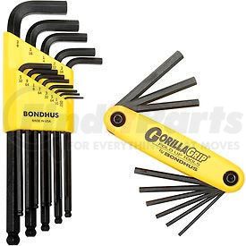 14189 by BONDHUS CORP. - Bondhus 14189 Bonus Pack - Balldriver L-wrench Set 10937 & Gorilla Grip Fold-up Set 12589