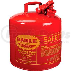 UI-50-S by JUSTRITE - Eagle Type I Safety Can - 5 Gallons - Red, UI-50-S