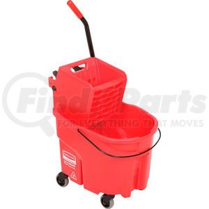 FG758888RED by RUBBERMAID - Rubbermaid WaveBrake&#174; 2.0 Side Press Mop Bucket & Wringer Combo 26-35 Qt. - Red