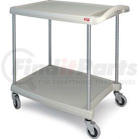 MY2030-24G by METRO - Metro myCart&#153; Utility Cart With Chrome Posts, 2 Shelf, 34-3/8"Lx23-7/16"W, Gray