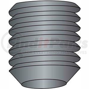 101453 by BRIGHTON-BEST - Socket Set Screw - 3/8-16 x 1/2" - Cup Point - Steel Alloy - Blk Oxide - UNC - 100 Pk - BBI 101453