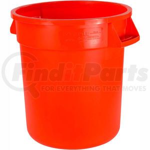 34103224 by CARLISLE - Carlisle Bronco Round Waste Container 32 Gallon, Orange - 34103224