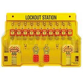 1483BP410 by MASTER LOCK - Master Lock&#174; Safety 10-Lock Padlock Station, Zenex&#153; Thermoplastic Padlocks, 1483BP410