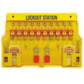1483BP410 by MASTER LOCK - Master Lock® Safety 10-Lock Padlock Station, Zenex™ Thermoplastic Padlocks, 1483BP410