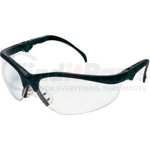 KD310 by MCR SAFETY - MCR Safety KD310 Klondike&#174; Plus Safety Glasses, Ratchet Temple, Black Frame, Clear Lens
