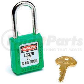 410GRN by MASTER LOCK - Master Lock&#174; Safety 410 Series Zenex&#174; Thermoplastic Padlock, Green, 410GRN
